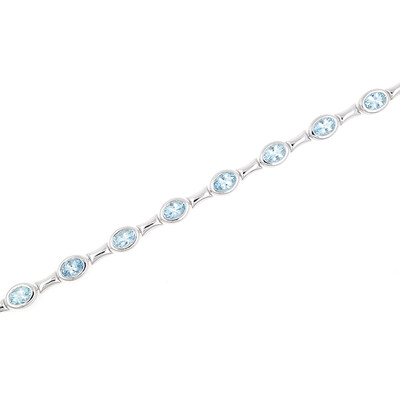 Gouden armband met AAA aquamarijnstenen
