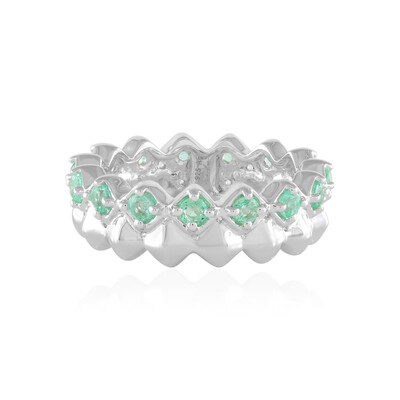 Zilveren ring met Russische smaragden (de Melo)