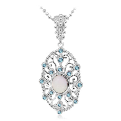 Zilveren halsketting met een Welo-opaal (Dallas Prince Designs)
