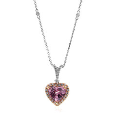 Gouden halsketting met een Roze Burmese Spinel (CIRARI)