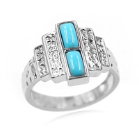 Zilveren ring met Sleeping Beauty Turkooisen (Faszination Türkis)