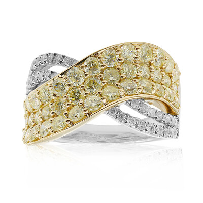 Gouden ring met gele S12 diamanten (CIRARI)