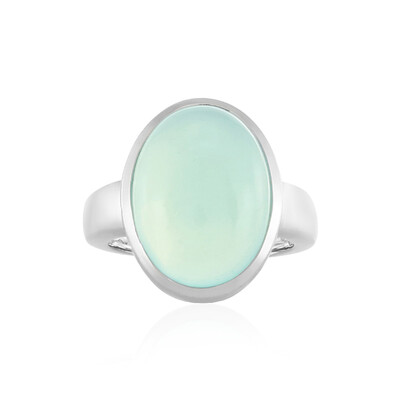 Zilveren ring met een Aqua Chalcedoon