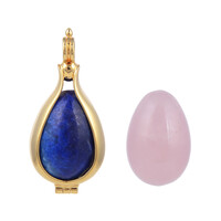 Zilveren hanger met een lapis lazuli