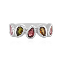 Zilveren ring met toermalijnen