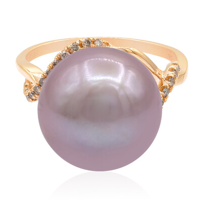 Gouden ring met een Royal Pink Ming Parel (TPC)