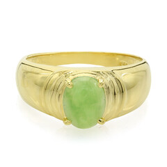 Zilveren herenring met een keizerlijk chrysopraas