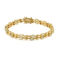 Zilveren armband met groene amethisten