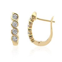 Gouden oorbellen met IF Diamanten (D)