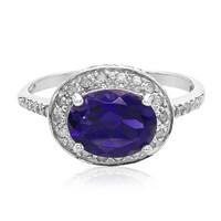 Zilveren ring met een Ceylon ioliet