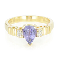 Gouden ring met een Onverhitte saffier (AMAYANI)