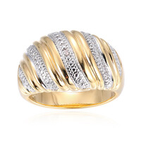 Messingen ring met een I3 (I) Diamant (Juwelo Style)