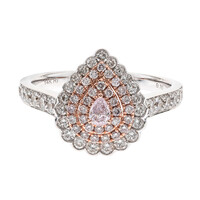 Gouden ring met een I1 Roze Diamant (CIRARI)