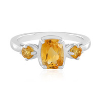 Zilveren ring met een citrien