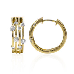 Gouden oorbellen met IF Diamanten (D)