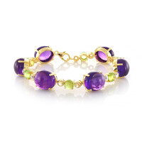 Zilveren armband met amethisten