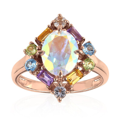 Zilveren ring met een maanlicht-topaas