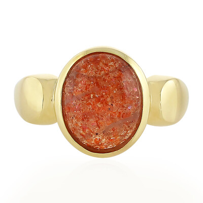 Zilveren ring met een zonnesteen