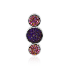 Zilveren hanger met een Lavendel Glitter Agaat