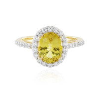 Zilveren ring met een Gouden apatiet
