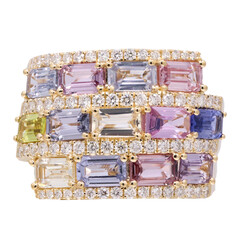 Gouden ring met saffieren (CIRARI)