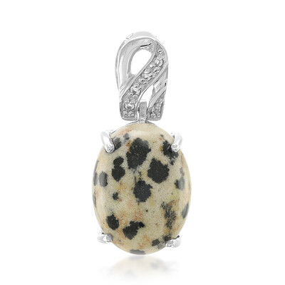 Zilveren hanger met een Dalmatiër Jaspis