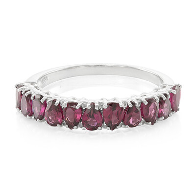 Zilveren ring met Rajasthan rhodolieten