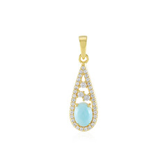 Zilveren hanger met een larimar
