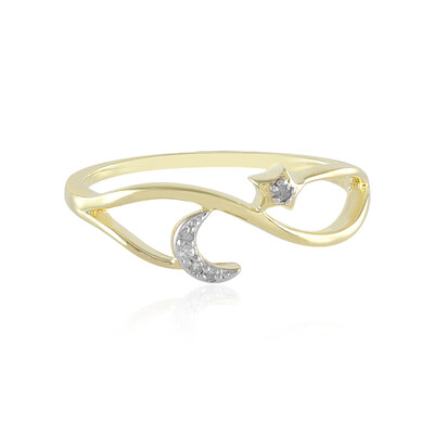Zilveren ring met een I2 (I) Diamant