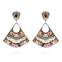 Zilveren oorbellen met saffieren (Dallas Prince Designs)