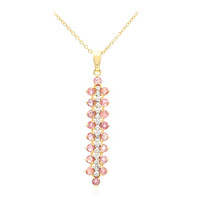 Gouden halsketting met Onverhitte Padparadscha Saffieren (AMAYANI)