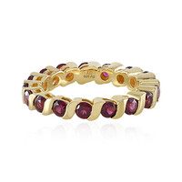 Zilveren ring met framboos rhodolieten