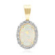 Gouden hanger met een Braziliaanse witte opaal
