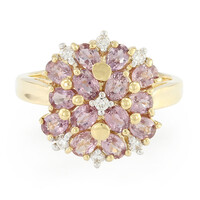 Gouden ring met Onverhitte Padparadscha Saffieren (AMAYANI)