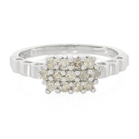 Zilveren ring met Chocolate Diamonds