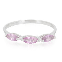 Zilveren ring met Onverhitte Purper Saffieren