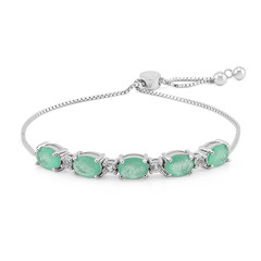 Zilveren armband met Pastelgroene Kwartskristallen