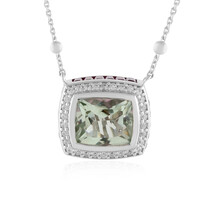Zilveren halsketting met een groene amethist (Dallas Prince Designs)
