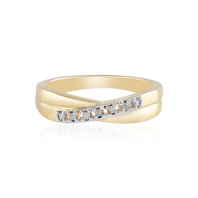 Zilveren ring met I3 (J) Diamanten