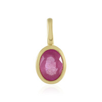 Zilveren hanger met een Madagaskar Roze Saffier