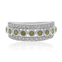 Zilveren ring met alexandrieten