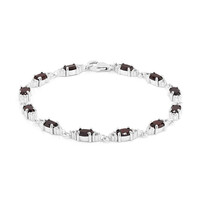Zilveren armband met granaten