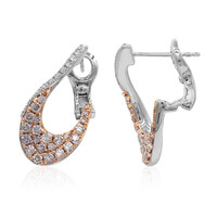 Gouden oorbellen met I1 Roze Diamanten (CIRARI)