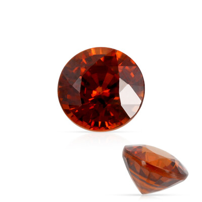 Edelsteen met een avondrode zirkoon 2,164 ct