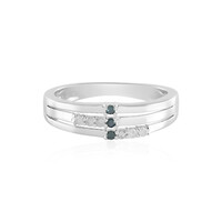 Zilveren ring met I3 Champagne Diamanten