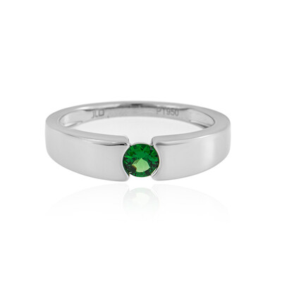 Platinaen ring met een tsavoriet
