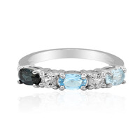 Zilveren ring met een hemel-blauwe topaas