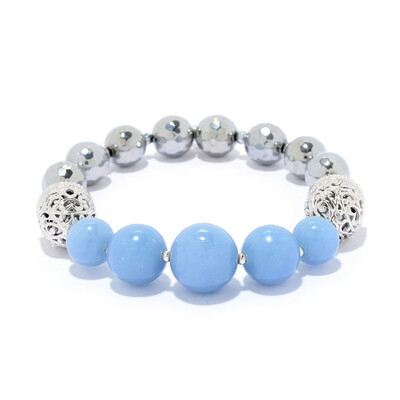 Zilveren armband met een angeliet (Dallas Prince Designs)