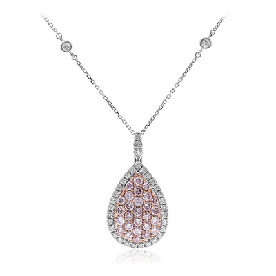 Gouden halsketting met I1 Roze Diamanten (CIRARI)