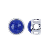 Zilveren hanger met een lapis lazuli